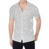 Bright Silver (NOT Real) Glitter Print Men's Shirt