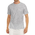 Bright Silver (NOT Real) Glitter Print Men's Short Sleeve Rash Guard