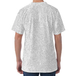 Bright Silver (NOT Real) Glitter Print Men's Velvet T-Shirt