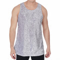 Bright Silver (NOT Real) Glitter Print Men's Velvet Tank Top