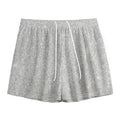 Bright Silver (NOT Real) Glitter Print Mesh Shorts