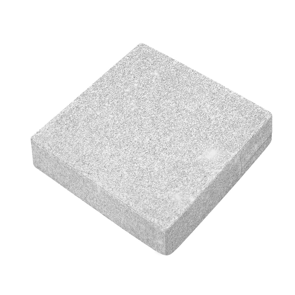 Bright Silver (NOT Real) Glitter Print Outdoor Seat Cushion Cover