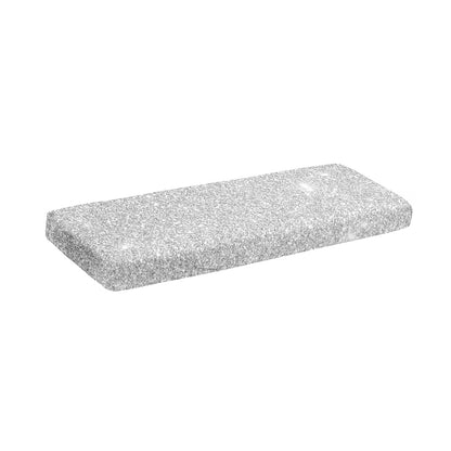Bright Silver (NOT Real) Glitter Print Piano Keyboard Cover