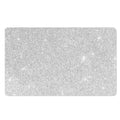 Bright Silver (NOT Real) Glitter Print Polyester Doormat