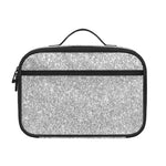 Bright Silver (NOT Real) Glitter Print Portable Lunch Bag