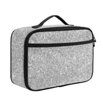 Bright Silver (NOT Real) Glitter Print Portable Lunch Bag