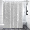 Bright Silver (NOT Real) Glitter Print Premium Shower Curtain