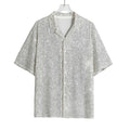 Bright Silver (NOT Real) Glitter Print Rayon Hawaiian Shirt