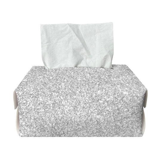 Bright Silver (NOT Real) Glitter Print Rectangle Tissue Box Cover
