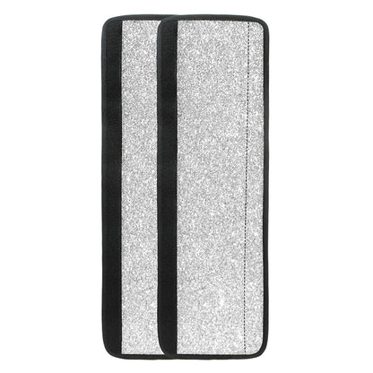 Bright Silver (NOT Real) Glitter Print Refrigerator Handle Covers