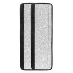 Bright Silver (NOT Real) Glitter Print Refrigerator Handle Covers