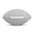 Bright Silver (NOT Real) Glitter Print Rugby Ball