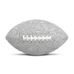 Bright Silver (NOT Real) Glitter Print Rugby Ball
