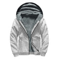 Bright Silver (NOT Real) Glitter Print Sherpa Lined Zip Up Hoodie