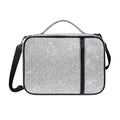 Bright Silver (NOT Real) Glitter Print Shoulder Strap Bible Bag