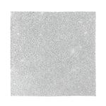 Bright Silver (NOT Real) Glitter Print Silk Bandana