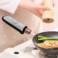 Bright Silver (NOT Real) Glitter Print Skillet Handle Cover