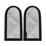 Bright Silver (NOT Real) Glitter Print Skillet Handle Cover