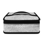 Bright Silver (NOT Real) Glitter Print Small Lunch Bag