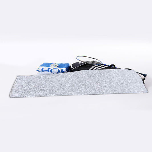 Bright Silver (NOT Real) Glitter Print Sports Towel