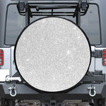 Bright Silver (NOT Real) Glitter Print Tire Cover