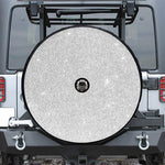 Bright Silver (NOT Real) Glitter Print Tire Cover With Camera Hole