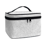 Bright Silver (NOT Real) Glitter Print Travel Makeup Bag