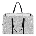 Bright Silver (NOT Real) Glitter Print Utility Tote Bag