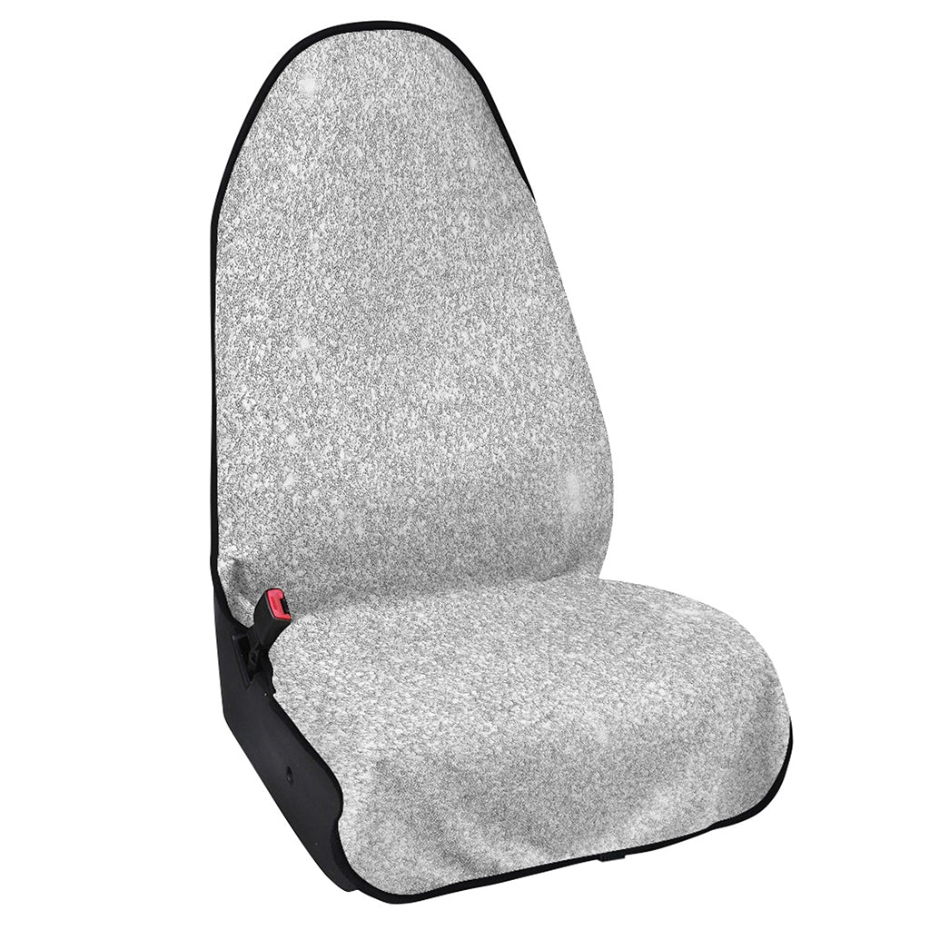 Bright Silver (NOT Real) Glitter Print Waterproof Car Seat Cover