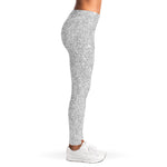 Bright Silver (NOT Real) Glitter Print Women's Leggings