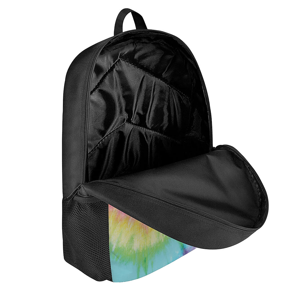 Bright Spiral Tie Dye Print 17 Inch Backpack