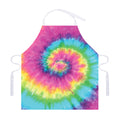 Bright Spiral Tie Dye Print Adjustable Apron
