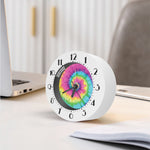 Bright Spiral Tie Dye Print Alarm Clock