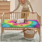Bright Spiral Tie Dye Print Baby Crib Sheet