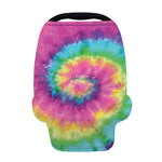 Bright Spiral Tie Dye Print Baby Seat Cover