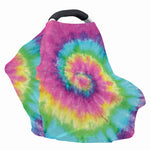 Bright Spiral Tie Dye Print Baby Seat Cover