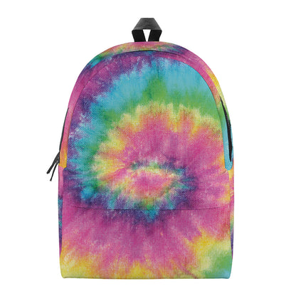Bright Spiral Tie Dye Print Backpack