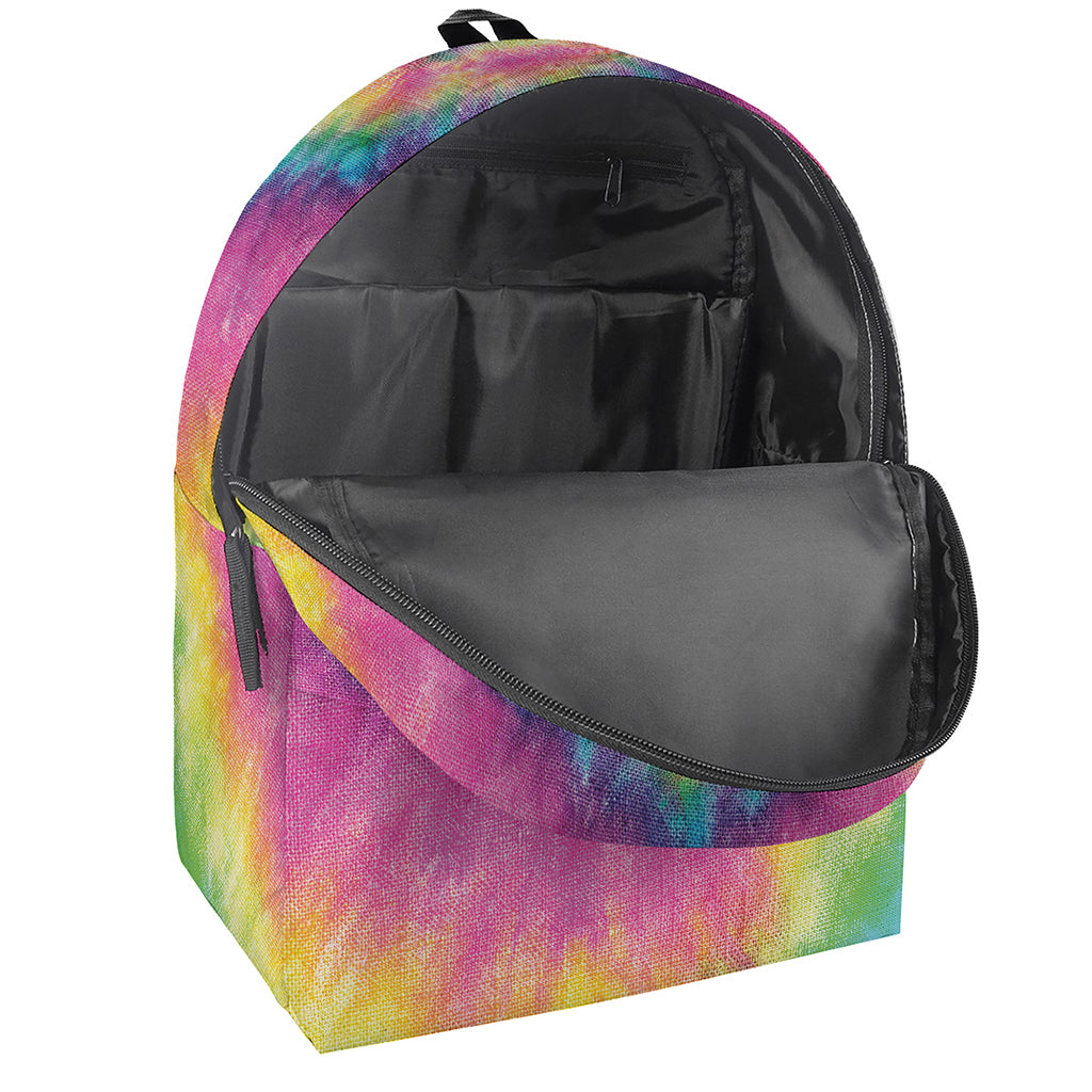 Bright Spiral Tie Dye Print Backpack