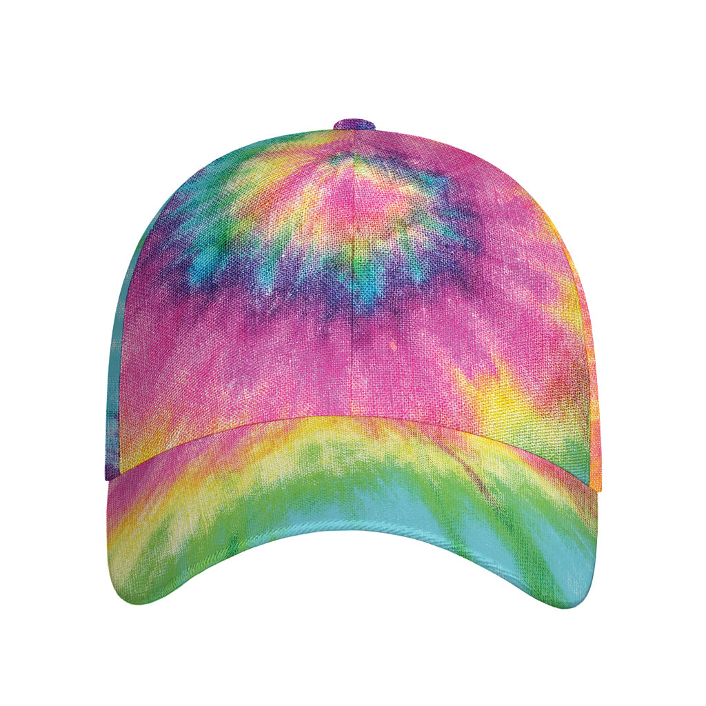 Bright Spiral Tie Dye Print Baseball Cap