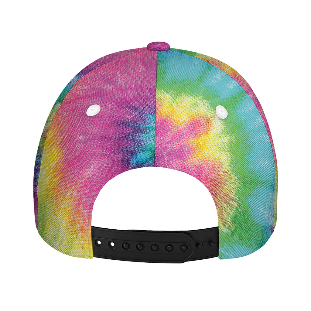 Bright Spiral Tie Dye Print Baseball Cap