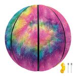 Bright Spiral Tie Dye Print Basketball
