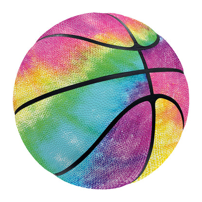 Bright Spiral Tie Dye Print Basketball