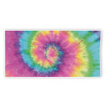Bright Spiral Tie Dye Print Beach Towel