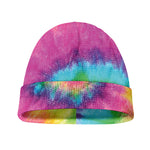 Bright Spiral Tie Dye Print Beanie