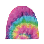 Bright Spiral Tie Dye Print Beanie