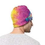 Bright Spiral Tie Dye Print Beanie