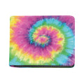 Bright Spiral Tie Dye Print Bifold Wallet