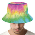 Bright Spiral Tie Dye Print Bucket Hat