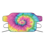 Bright Spiral Tie Dye Print Car Windshield Snow Cover