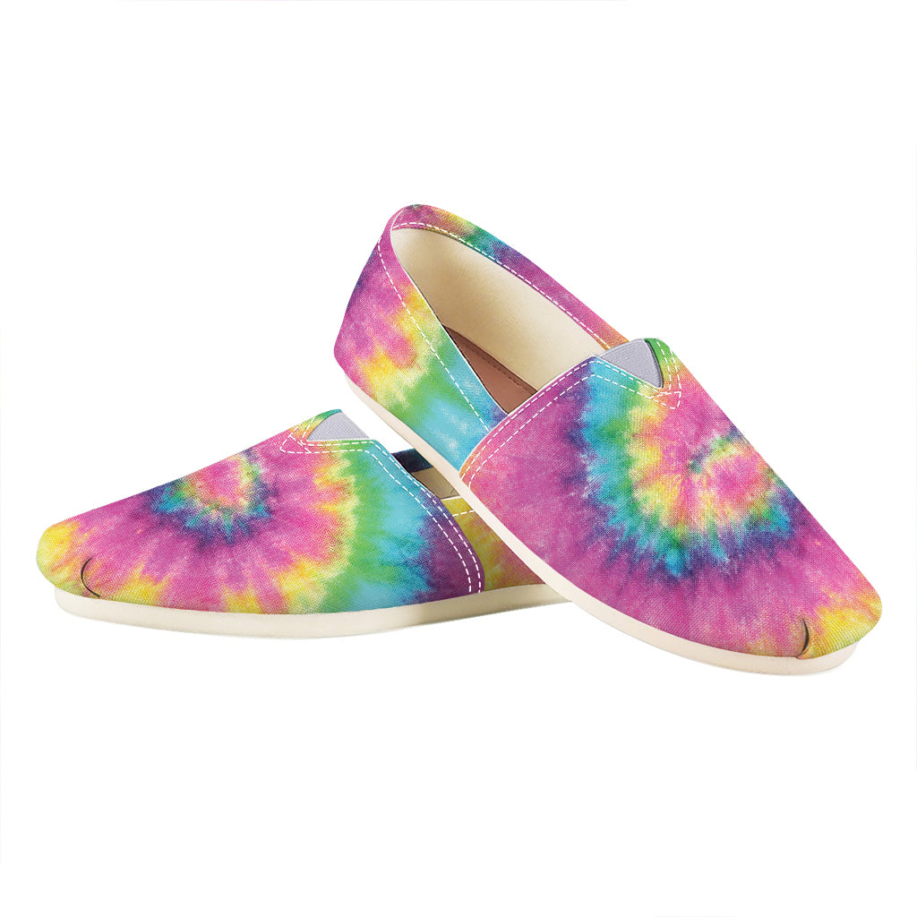 Bright Spiral Tie Dye Print Casual Shoes